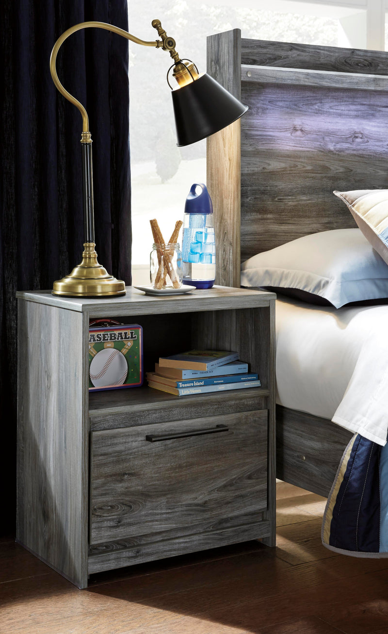 Baystorm Queen Panel Storage Bed and Nightstand