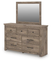 Rusticott Queen Poster Bed, Dresser and Mirror