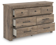 Rusticott King Poster Bed, Dresser and Nightstand