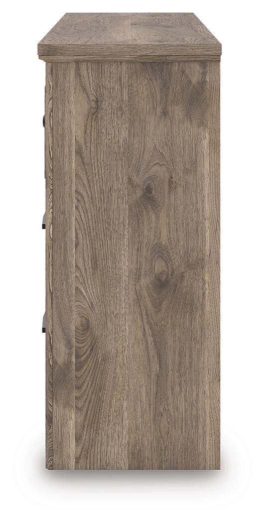 Rusticott Queen Poster Bed, Dresser and Nightstand