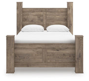 Rusticott Queen Poster Bed, Dresser, Mirror and Nightstand