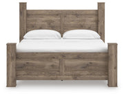 Rusticott King Poster Bed, Dresser, Mirror and Nightstand