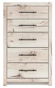 Lawroy Queen Panel Storage Bed, Dresser, Mirror, Chest and Nightstand