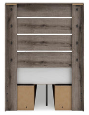 Graystorm Twin Panel Bed with Storage