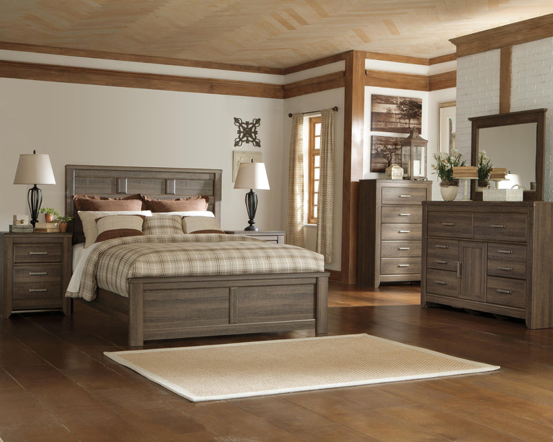 Juararo Queen Panel Bed, Dresser and Mirror