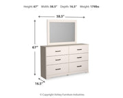 Stelsie Full Panel Bed, Dresser and Mirror