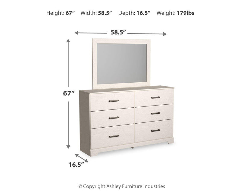 Stelsie Queen Panel Bed, Dresser and Mirror