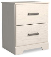 Stelsie King Panel Bed and Nightstand