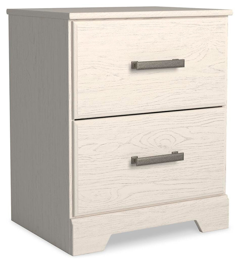 Stelsie King Panel Bed and Nightstand