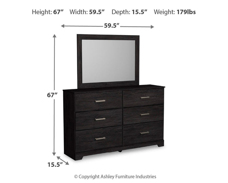 Belachime Full Panel Bed, Dresser and Mirror