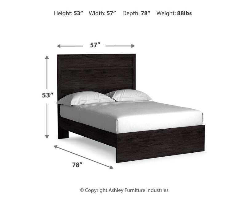 Belachime Full Panel Bed, Dresser, Mirror and Nightstand