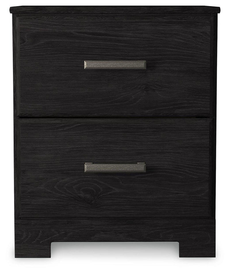 Belachime King Panel Bed and Nightstand