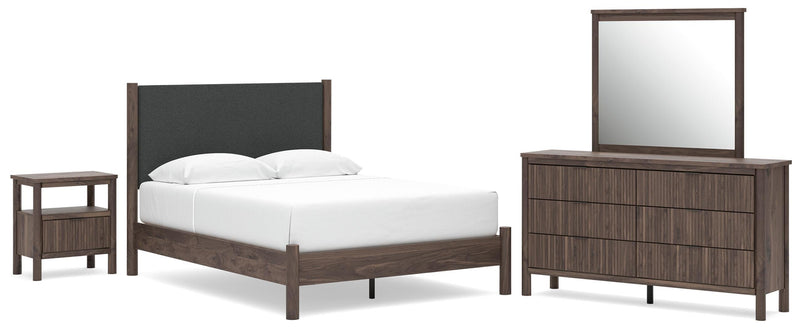 Pamytta Queen Panel Bed, Dresser, Mirror and Nightstand