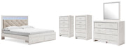 Altyra King Storage Bed, Dresser, Mirror and 2 Chests