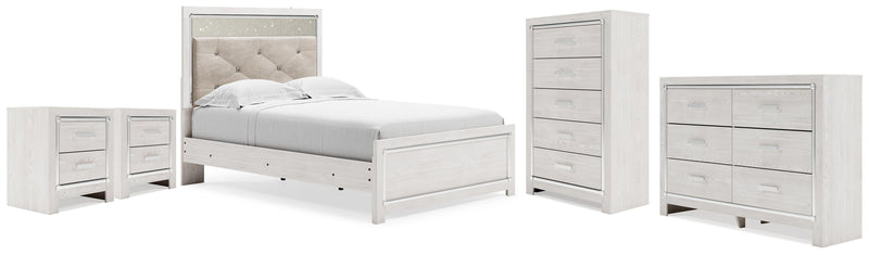 Altyra Full Panel Bed, Dresser, Chest and 2 Nightstands