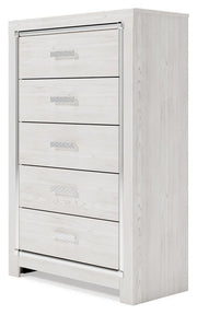 Altyra Queen Bookcase Storage Bed, Chest and 2 Nightstands
