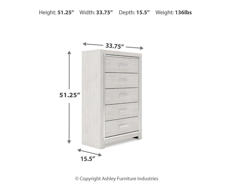 Altyra Queen Storage Bed, Chest and 2 Nightstands