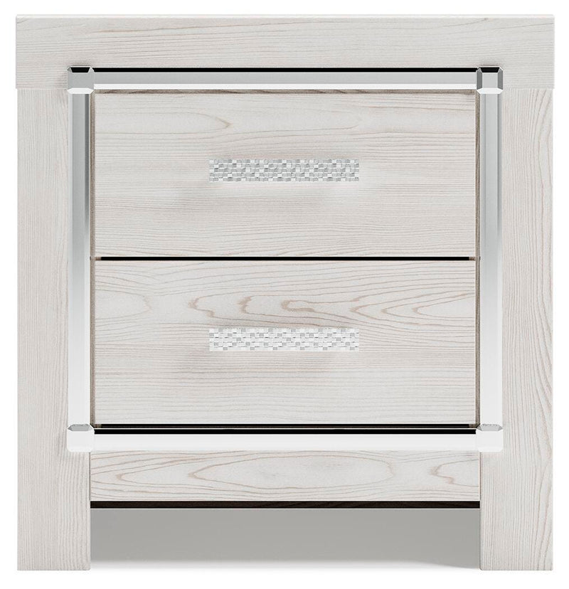 Altyra Twin Upholstered Panel Bed and 2 Nightstands