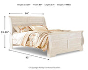 Willowton King Sleigh Bed, Dresser, Mirror, Chest and 2 Nightstands