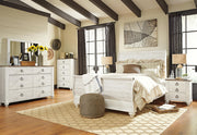 Willowton Queen Sleigh Bed, Dresser, Mirror and 2 Nightstands
