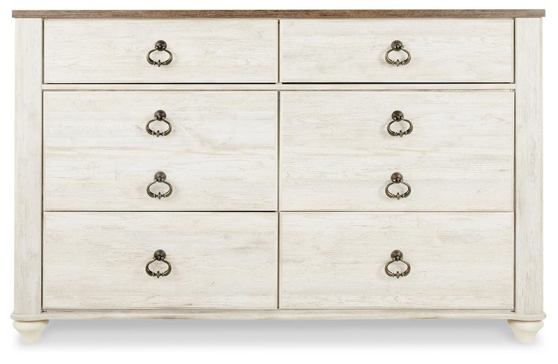 Willowton Queen Bed, Dresser, Mirror and Chest