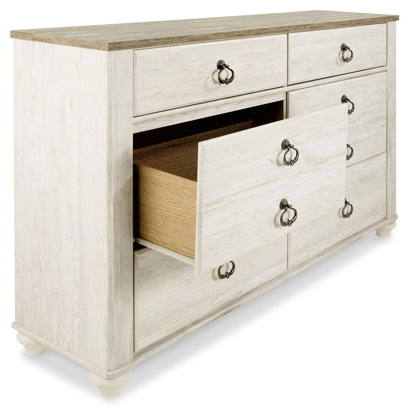 Willowton Queen Sleigh Bed, Dresser and Chest