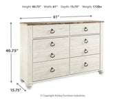 Willowton Twin Panel Bed and Dresser