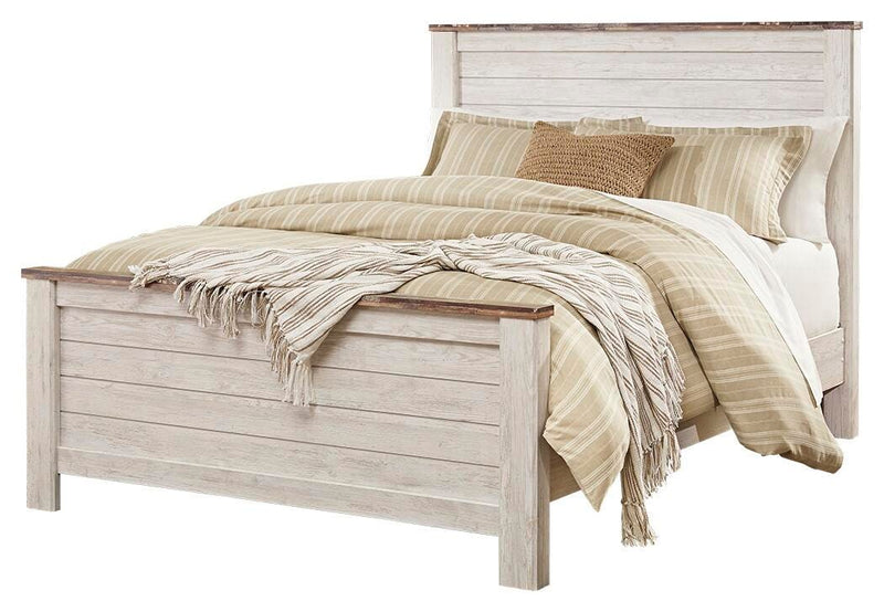 Willowton Queen Panel Bed, Dresser, Mirror, Chest and 2 Nightstands