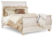 Willowton Queen Sleigh Bed and Nightstand