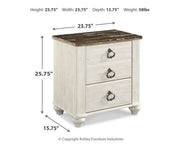 Willowton Queen Sleigh Bed and Nightstand
