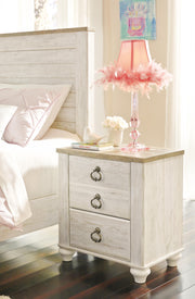 Willowton Full Panel Bed with Storage and Nightstand