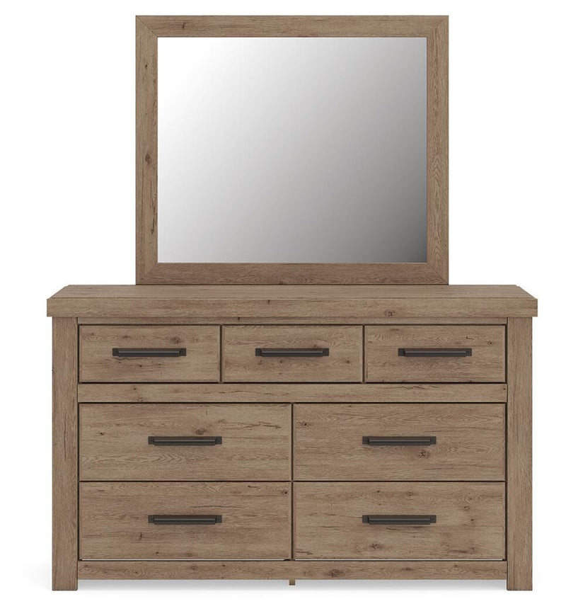Oliandon Queen Panel Storage Bed, Dresser and Mirror