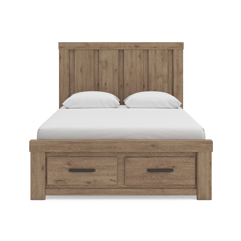 Oliandon Queen Panel Storage Bed, Dresser and Mirror