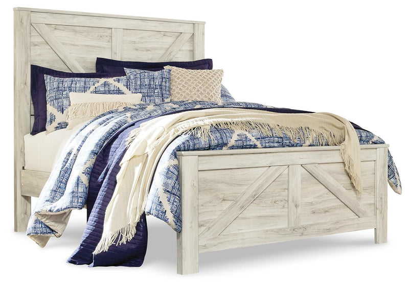 Bellaby Queen Crossbuck Panel Bed, Dresser and Mirror