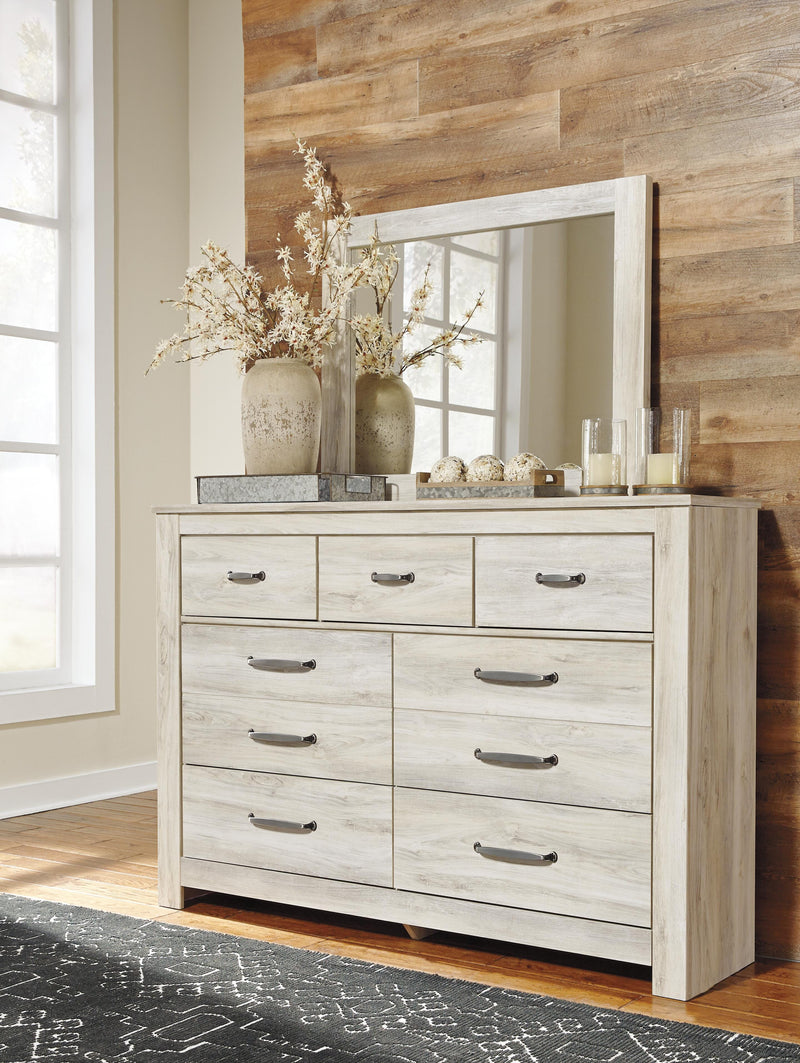Bellaby Queen Crossbuck Panel Bed, Dresser and Mirror