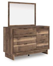Chirason Twin Panel Platform Bed, Dresser and Mirror