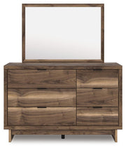 Chirason Twin Panel Bed with Storage, Dresser and Mirror