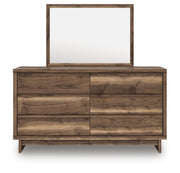 Chirason Full Upholstered Bed, Dresser and Mirror