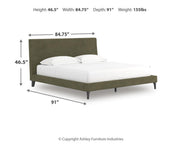 Chirason King Upholstered Bed with Roll Slats