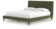 Chirason California King Upholstered Bed with Roll Slats