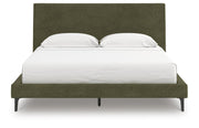 Chirason California King Upholstered Bed with Roll Slats