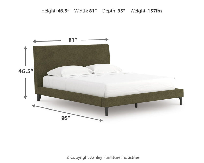 Chirason California King Upholstered Bed with Roll Slats