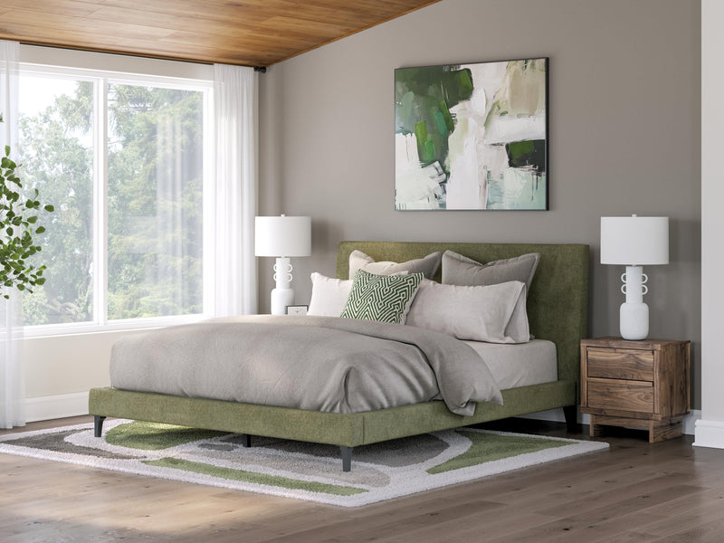 Chirason California King Upholstered Bed with Roll Slats