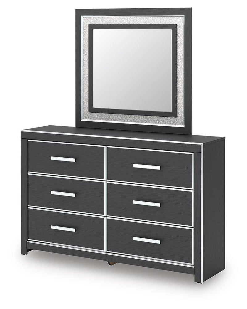 Zuraleus King Upholstered Bed, Dresser, Mirror and 2 Nightstands