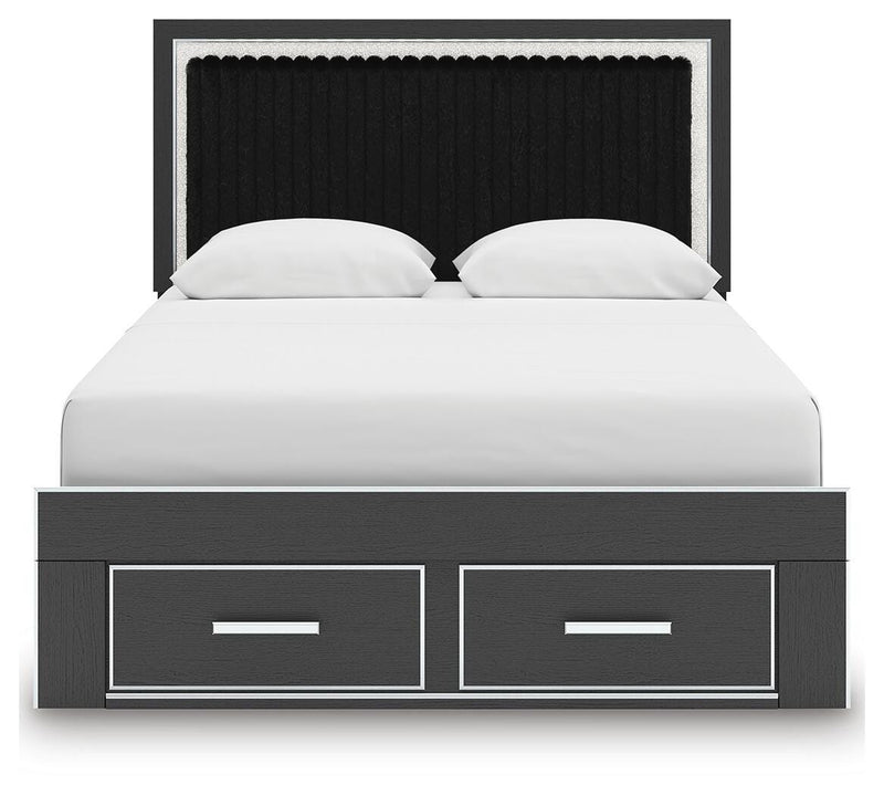 Zuraleus Queen Upholstered Panel Platform Storage Bed