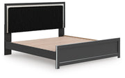 Zuraleus King Upholstered Panel Platform Bed