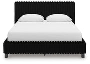 Zuraleus Queen Upholstered Bed, Dresser and Mirror