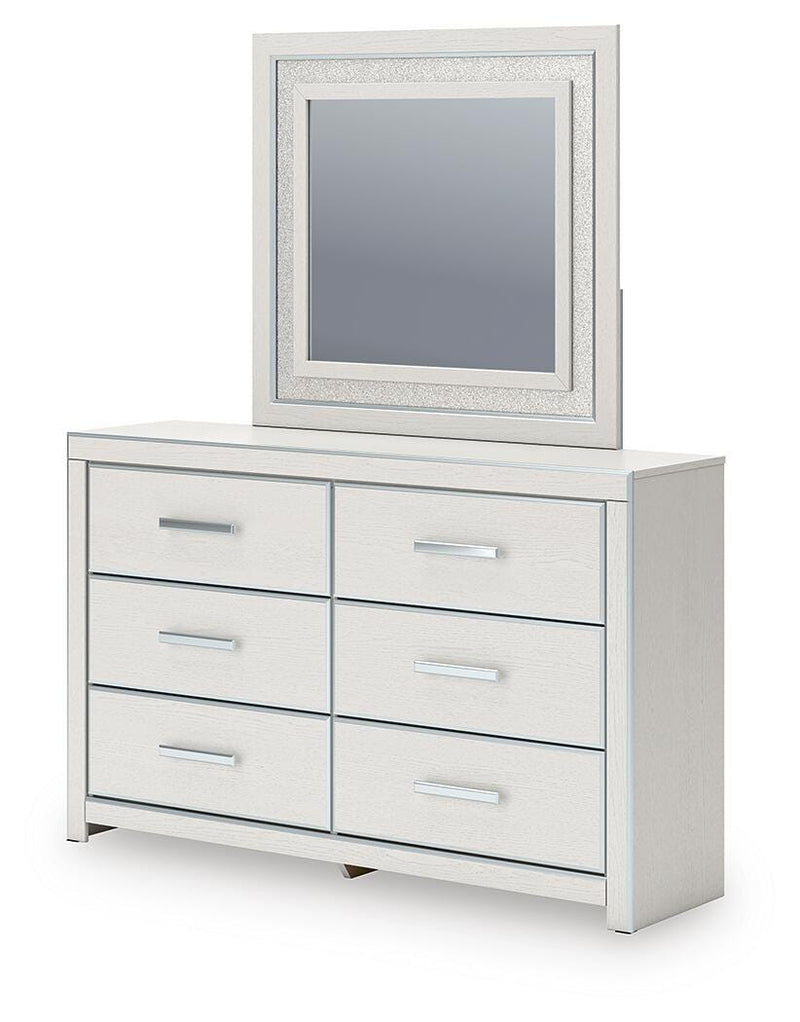 Zuraleus Queen Upholstered Platform Bed, Dresser, Mirror and Nightstand