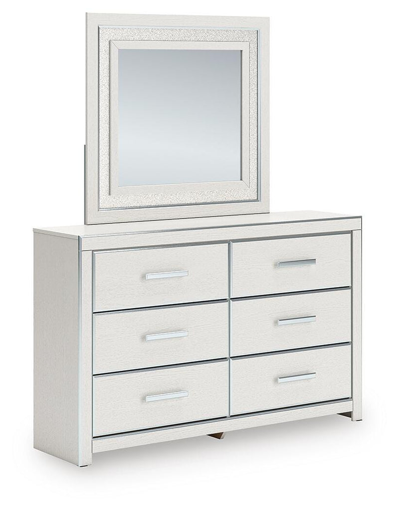 Zuraleus Queen Upholstered Platform Bed, Dresser, Mirror and Nightstand