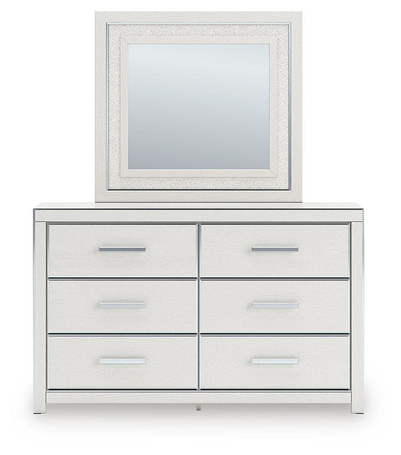 Zuraleus Queen Upholstered Platform Bed, Dresser, Mirror and Nightstand